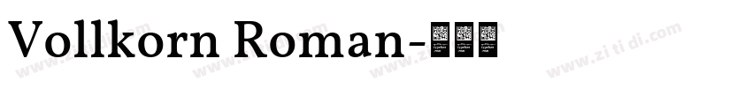 Vollkorn Roman字体转换